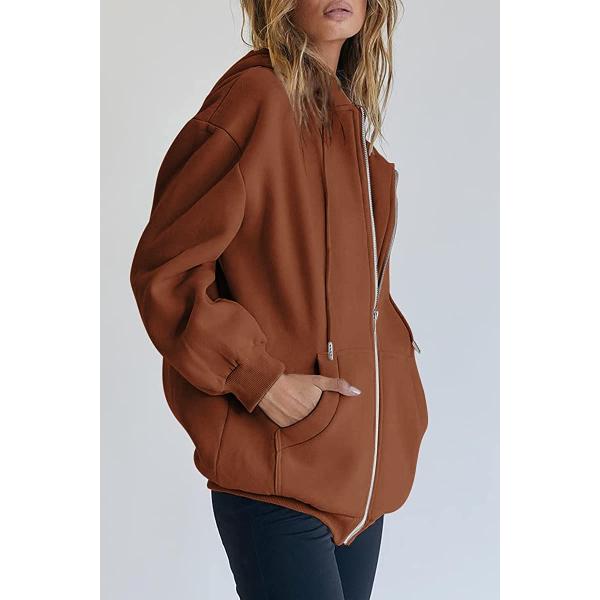 EFAN Women's Cute Hoodies Teen Girl Fall Jacket Oversized Sweatshirts Casual Drawstring Clothes Zip Up Y2K Hoodie with Pocket