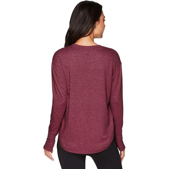 RBX Active Women's Fashion Athleisure Long Sleeve French Terry Lightweight Pullover Sweatshirt