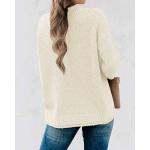 MEROKEETY Women's Long Sleeve Turtleneck Cozy Knit Sweater Casual Loose Pullover Jumper Tops