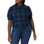 Amazon Essentials Women's Fluid Twill Short Puff Sleeve Smock Detail Shirt
