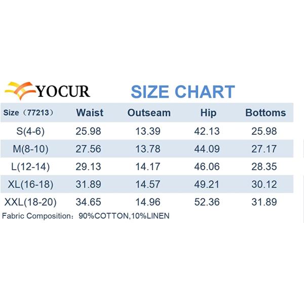 YOCUR Womens Lightweight Shorts Casual Baggy Trendy Short Pants Elastic Waist Drawstring Comfy Shorts