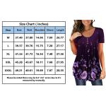 BeadChica Women's Tunic Tops For Leggings Short Sleeve Shirts Botton Up Casual Ruched Blouses Clothes