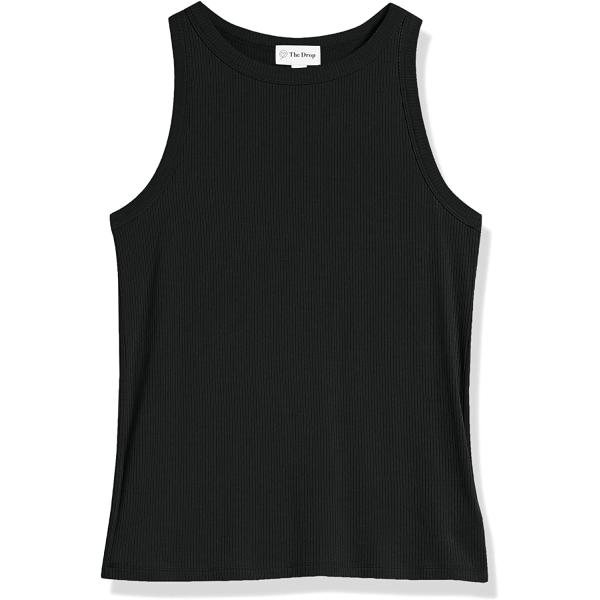 The Drop Women's Valerie Cutaway-Neck Racerback Rib Knit Tank Top