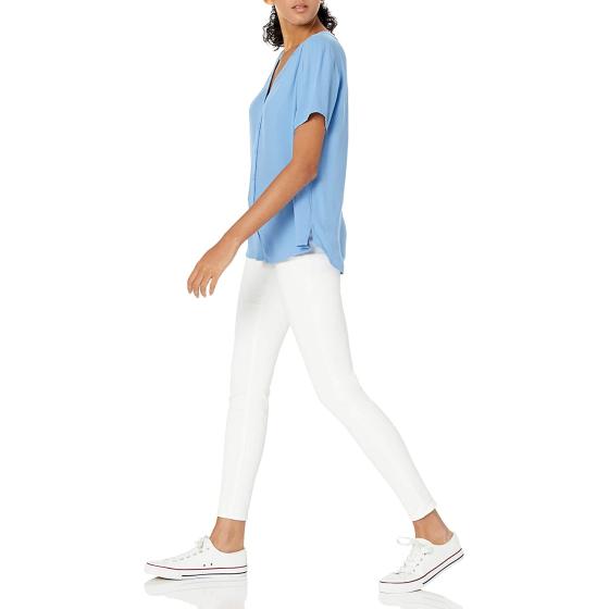 Amazon Essentials Women's Short-Sleeve Woven Blouse