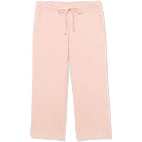 Amazon Essentials Women's French Terry Fleece Wide-Leg Crop Sweatpant