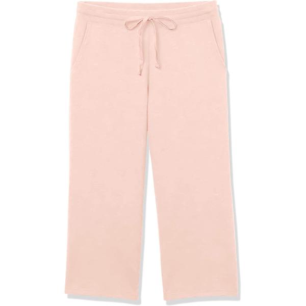 Amazon Essentials Women's French Terry Fleece Wide-Leg Crop Sweatpant