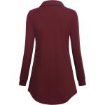 Timeson Women's Long Sleeve Button Lapel Pullover Tunic Swing Sweatshirt