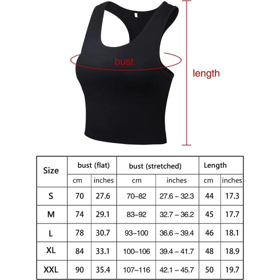 Boao 4 Pieces Basic Crop Tank Tops Sleeveless Racerback Crop Sport Top for Women