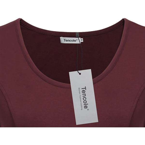 Tencole Womens Short Sleeve Summer Tunic Tops for Leggings Loose Fit Hide Belly Shirts Empire Waist Casual Tops