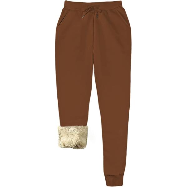 Yeokou Womens Sherpa Lined Sweatpants Winter Athletic Jogger Fleece Pants