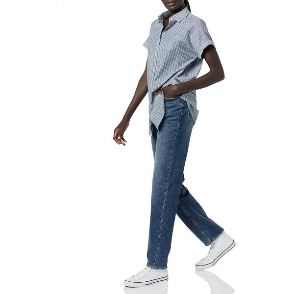 Goodthreads Women's Washed Cotton Short Sleeve Tunic
