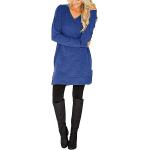 LERUCCI Womens Casual Long Sleeves Solid V-Neck Tunics Shirt Tops with Pockets