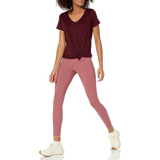 Amazon Essentials Women's Tech Stretch Short-Sleeve V-Neck T-Shirt (Available in Plus Size), Multipacks