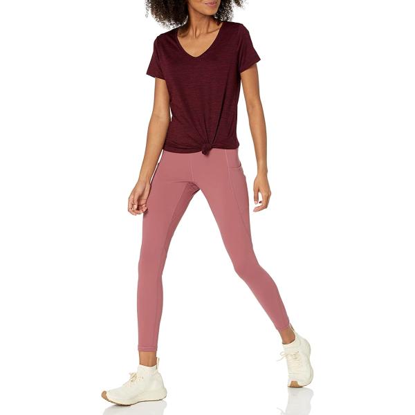 Amazon Essentials Women's Tech Stretch Short-Sleeve V-Neck T-Shirt (Available in Plus Size), Multipacks