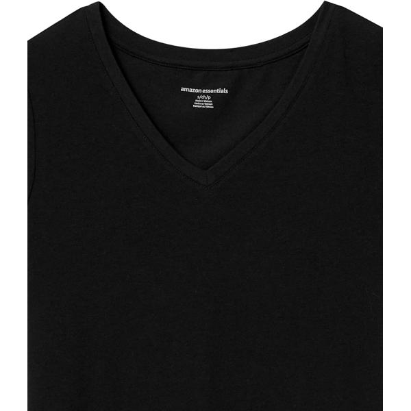 Amazon Essentials Women's Classic-Fit Short-Sleeve V-Neck T-Shirt， Multipacks
