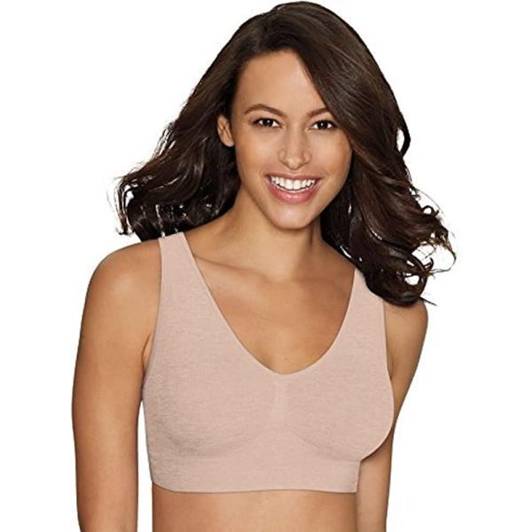 Hanes Womens Wireless Bra, Full-Coverage Pullover Stretch-Knit Bra, Smoothing T-Shirt Bra