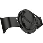 Nicwea Magnetic Phone Clamp [Strong Magnet] for Gym Office Any Metal Surface, Cell Phone Clip Ring Grip Holder with Metal Plate for Magnetic Car Mount Compatible with iPhone, Samsung and Cases, Black