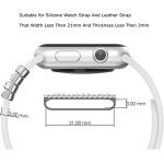 Leopard Watch Band Charms for Apple SmartWatch Band for Decorative Ring Loops 38 40 41 42 44 45mm Compatible with iWatch Series 8 7 6 5 4 3 2 1 Smart Watch Accessories Diamond Jewelry (No Watch Band)