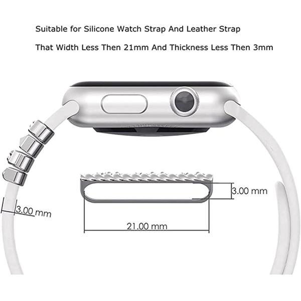 Leopard Watch Band Charms for Apple SmartWatch Band for Decorative Ring Loops 38 40 41 42 44 45mm Compatible with iWatch Series 8 7 6 5 4 3 2 1 Smart Watch Accessories Diamond Jewelry (No Watch Band)
