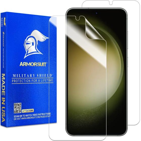 ArmorSuit 2 Pack MilitaryShield Screen Protector Designed for Samsung Galaxy S23 5G (6.1 Inch, 2023 Release) Case Friendly HD Clear Film - Made in USA