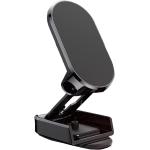 FEELNOW 2023 New Alloy Folding Magnetic Car Phone Holder, Magnetic 360° Car Phone Holder Stand Dashboard Folding Bracket Universal (Black)