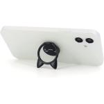 LaMignonne Cat Cell Phone Ring Holder Ultra-Slim Metal Finger Grip 360° Rotation & 180° Flip Universal Phone Kickstand for Magnetic Car Mount Compatible with All Smartphones (Black-Smile)
