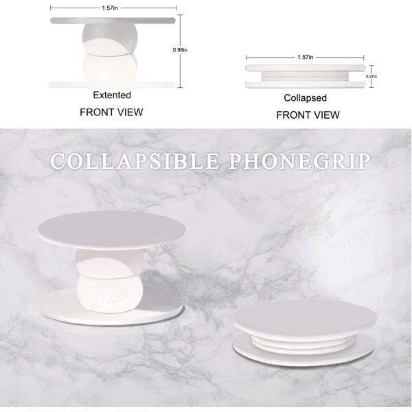 WUYULB Clear Crystal Collapsible Expandiing Mobile Phone Grip Stand Holder for Smartphones and Tablets Cell Phone Accessory (Sea and Shine)