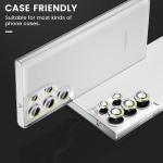 Goton for Samsung Galaxy S23 Ultra Camera Lens Protector, HD Glass Metal Lens Screen Protector Cover For Galaxy S23 Ultra 5G Accessories Glitter Colorful