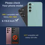 Suoman [3+3 PCS] for Samsung Galaxy S23/ S23 Plus Camera Lens Protector, Premium Tempered Glass Glitter Camera Lens Protector for Samsung Galaxy S23/ S23+ [Glitter Diamonds] - Bling Green