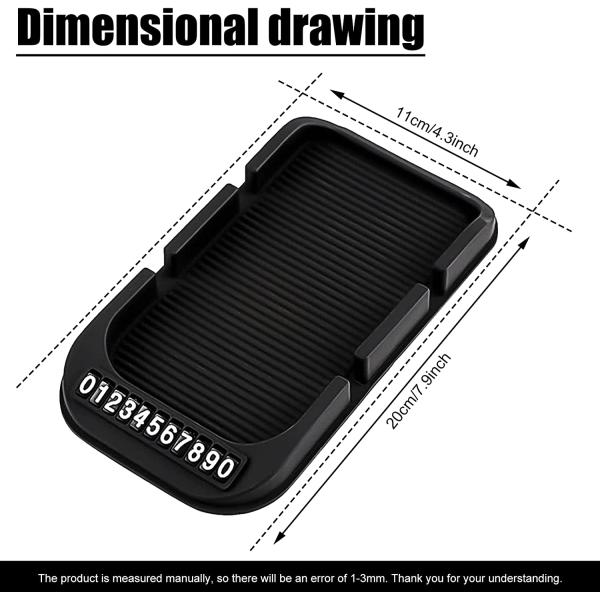 Roll over image to zoom in RBOKO Anti Slip Gel Pad Car Dashboard Cell Phone Holder Stand for Navigation Cell Phone, Car Interior Accessories Keychains Sunglasses Anti Slip Mat Phone Holder for Car