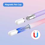 Stylus Pens for Touch Screens, 2 in 1 Stylus Pen for iPad with Precision Disc & Fiber Tip, Capacitive Stylus with Magnetic Cap, Compatible with All Touch Devices (2 Pcs) (Purple/ Pink)