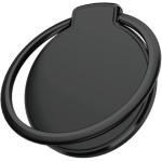 CHEEDAY Magnetic Phone Ring Holder Wall Mount [4 Strong Magnets] Gym Magnet Phone Finger Ring Grip Desk Stand Car Mount [with 2 Metal Plate] Compatible with iPhone 12 13 14 Pro Max, Android - Black