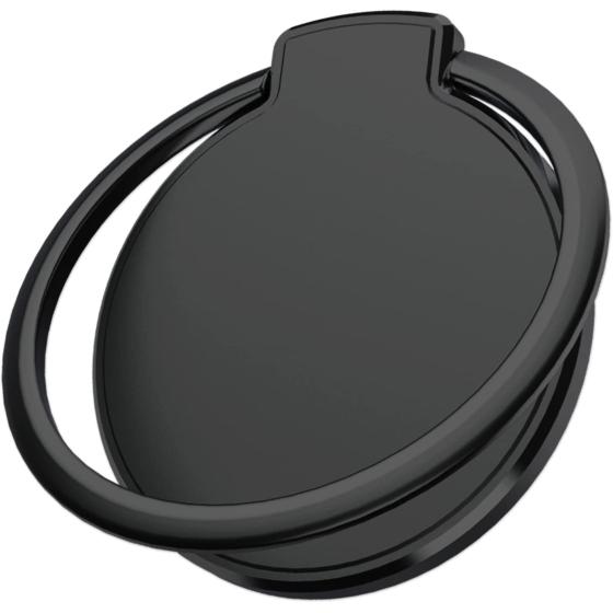 CHEEDAY Magnetic Phone Ring Holder Wall Mount [4 Strong Magnets] Gym Magnet Phone Finger Ring Grip Desk Stand Car Mount [with 2 Metal Plate] Compatible with iPhone 12 13 14 Pro Max, Android - Black