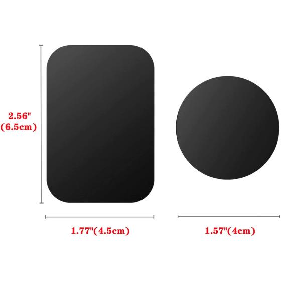 3M Adhesive Phone Magnet,4 Piece Magnet for Phone Case,Metal Plate for Phone Magnet,Magnet for Phone,Magnetic Plate Phone Magnet Plate for Car Very Thin Metal Plates for Phone and Tablet S-07N (Black)
