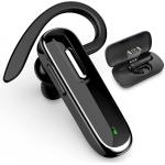 munash Bluetooth Headset Wireless Handfree Earpiece V5.1 with 500mAh Battery Display Charging Case 96 Hours Talking Time Built-in Microphone for iPhone Android Cell Phone Driver/Business/Office