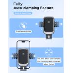 Wireless Car Charger Mount, 15W Full Auto-Clamping Fast Charging Air Vent Dash Windshield Phone Car Holder for iPhone 14 Pro/13 Pro/ 12/11/Xr/8, Samsung S23/S22/S21/Note 20(with QC 3.0 Car Charger)