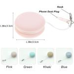 4 Pcs Macaron Mobile Phone Screen Cleaning, Screen and Eyeglass Brush Cleaner with Dust Removal Stickers, Portable Mobile Phone Screen Wipe Ball Keychain for Phone Ipad Glasses Computer