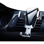 Car Phone Holder Ultra-Robust and Easy to Install Gravity Car Vent Phone Mount Hands Free Cradle Air Vent Clip Automotive for iPhone and Smartphones (Argent)