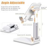 Manlosen Cell Phone Stand, Aluminum Phone Stand for Desk - Adjustable Mobile Phone Stand for Desk, Case Friendly Compatible with All Mobile Phone/iPad/Kindle/Tablet Phone Dock (Black-1)