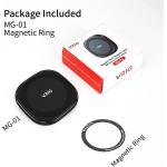 VRIG MG-01 Magnetic Tripod Mount,1/4" Tripod Adapter w Magnetic Ring, Multiple Locating Holes for ARRI,Compact Size for iPhone 14/13/12 Series & All Phones & Cases