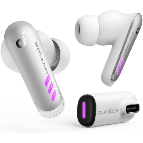 soundcore VR P10 Wireless Gaming Earbuds， Meta Quest 2 Accessories， <30ms Low Latency， Dual Connection， 2.4GHz Wireless， USB-C Dongle Included， Compatible with Steam Deck， PS4， PS5， PC， Switch