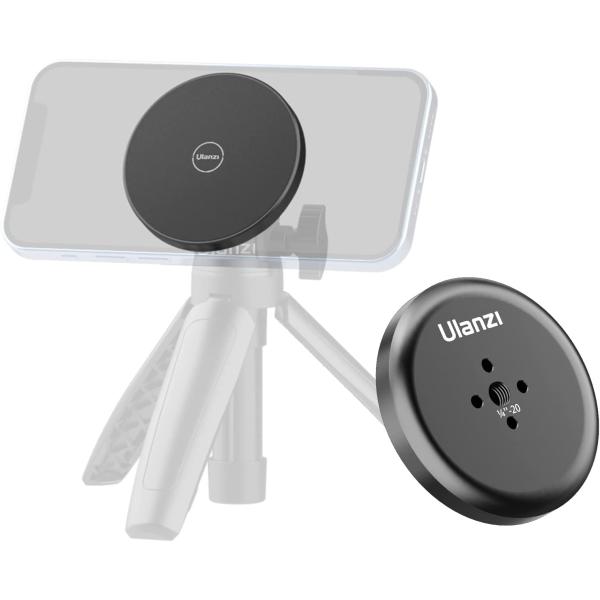 ULANZI R101 1/4" Mount for MagSafe Lightweight and Compact， Magnetic Tripod Adapter Only for iPhone13/12 Pro/Pro Max/Mini， Magsafe Case/Cover， Tripod， Selfie Stick， Live Broadcast Tripod