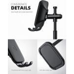 Lamicall Cell Phone Stand, Desk Phone Holder Height Angle Adjustable Mobile Phone Stand, Cradle, Dock for Desktop, Office, Compatible with All 4-10'' Smartphones, Tablets - White