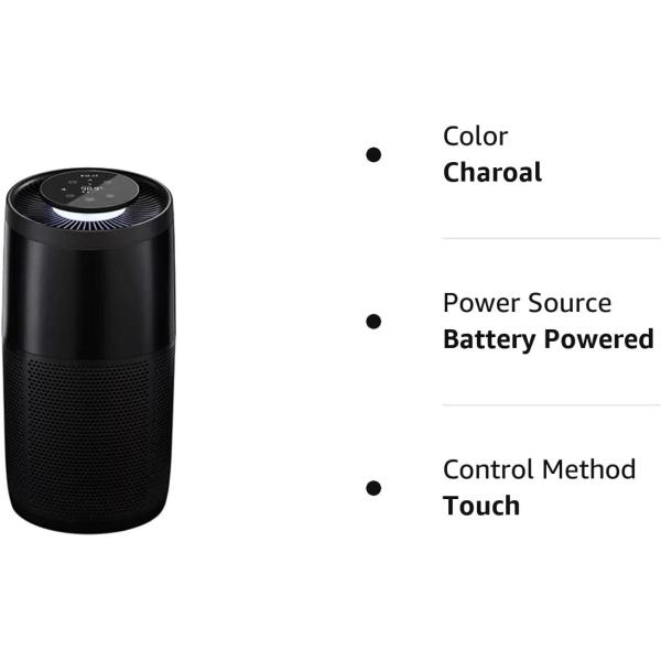 Instant HEPA Quiet Air Purifier From the Makers of Instant Pot with Plasma Ion Technology, Rooms up to 1,940ft2, removes 99% of Dust, Smoke, Odors, Pollen & Pet Hair, for Bedrooms, Offices, Charcoal