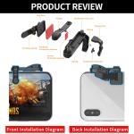 Mobile Game Trigger, Mobile Gaming Controller Compatible with PUBGG/Fortnitee/Call of Duty Mobile, IFYOO Z108 Aim & Fire Triggers for iPhone and Android Phone, 2 Pair with 2 pcs Finger Sleeves Red