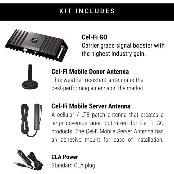 Cel-Fi GO Vehicle | Mobile Cellular Signal Booster for Vehicles, Fleets and SUVs | Approved for use on All Major US Carriers