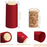 Wine Bottle Cork Stopper with Black Plastic Top, Gold, Red and Black PVC Heat Shrink Capsules, T-Shape Wine Corks and Wine Bottle Seals Shrink Caps for Wine Beer Bottles DIY Craft