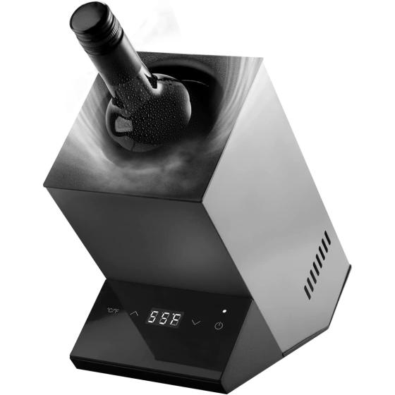 Cobalance Wine Chiller Electric， Wine Chillers Bucket for 750ml Red &amp; White Wine or Some Champagne，Stainless Steel Single Bottle Iceless Wine Cooler，Kitchen Bar RV Wine Accessory，Gift for Wine Lovers