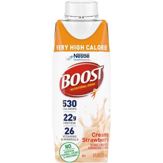 Boost Very High Calorie Nutritional Drink， Chocolate， 8 Fl Oz (Pack of 24)