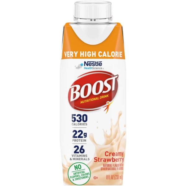 Boost Very High Calorie Nutritional Drink， Chocolate， 8 Fl Oz (Pack of 24)